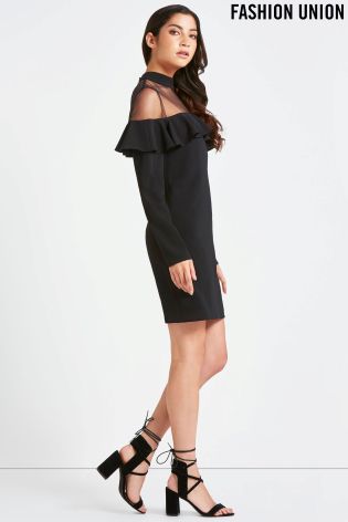 Fashion Union Ruffle Trim Dress